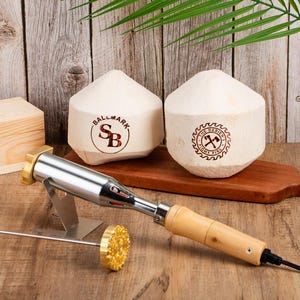 Custom Branding Iron For Coconut, Custom Coconut Stamp, Leather Stamp, Food Branding Iron, Branding Iron Stamp For Coconut, Father&#39;s Gift