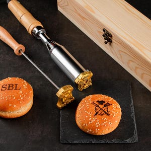 Burger Branding Iron Stamp, Logo Branding Iron, Custom Branding Iron For Food, Personalized Gift, Electric Iron For Steak, Father&#39;s Gifts