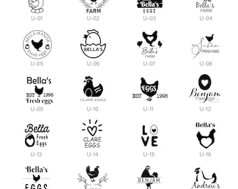 Custom Egg Stamp: Personalized Farm Fresh Egg Labels