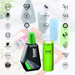 Sello personalizado para tarjetas de fidelización, sellos de goma personalizados, sello de fidelización con monograma, sello para tarjetas de café.