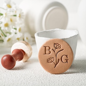 Sello de arcilla personalizado, sello de firma personalizado de arcilla, sello de cerámica personalizado, sello de logotipo personalizado, firma de arcilla, sello de latón personalizado para arcilla