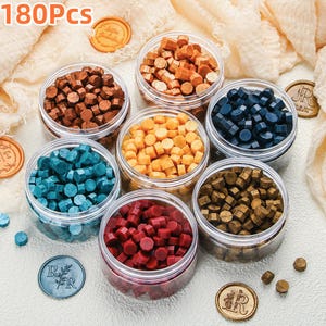 Wax Seal Beads For Wax Seal Stamp, Small Bags Of Sealing Wax Granules，40 60 180pcs  Beads Sealing Wax Beads For Wax Seal Stamp, Wax Melts