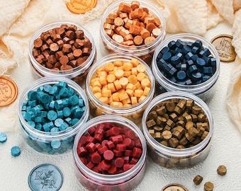 Perlas de lacre: Gránulos multicolor para sellos de lacre (40/60/180 unidades)