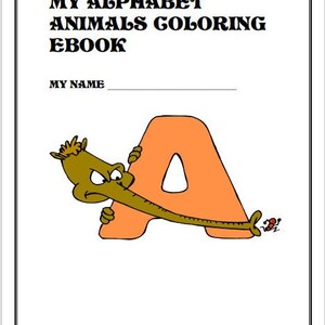 Animal ABC adventures coloring book DIY coloring pages digital download instant printout