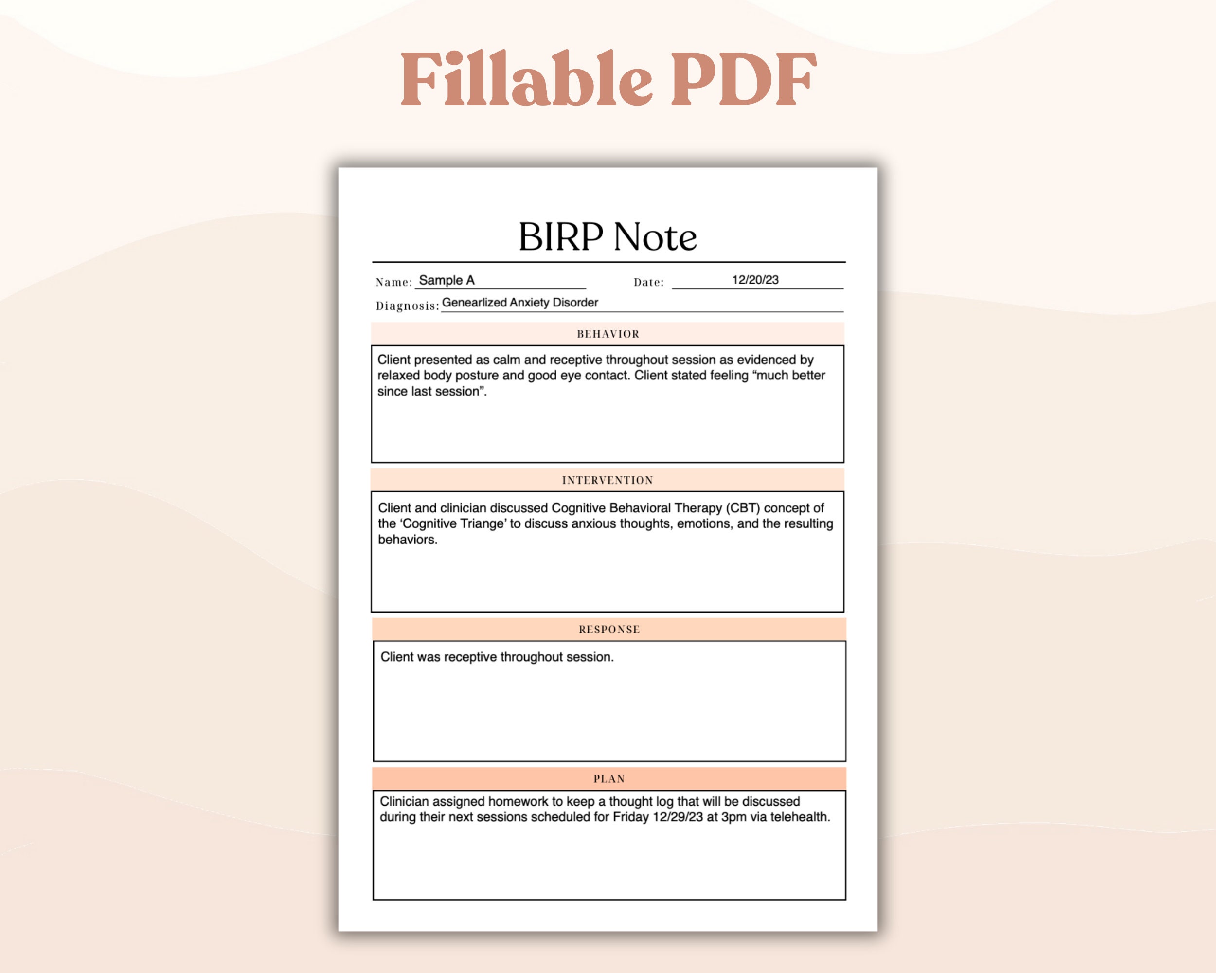 BIRP Note Therapist Note Template Therapy Note Note Template for BIRP Note Therapist Note Template Therapy Note Note Template for