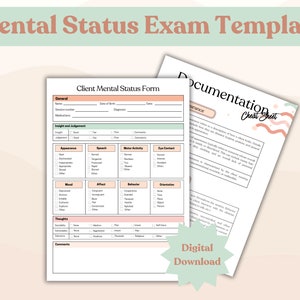 Modello di stato mentale / Esame dello stato mentale / Modello di nota terapeutica / Modello di terapista / Strumenti del terapista / Modelli di salute mentale
