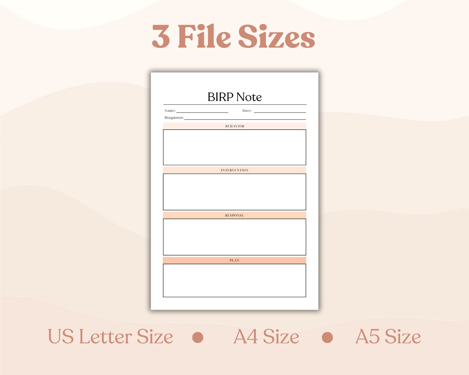 Sip Note Examples BIRP Note | Therapist Note Template | Therapy Note | Note Template for ...