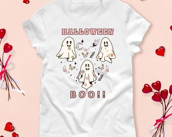 Halloween ghost Png, Spooky season Png, Ghost Heart Shirt , Creepy ghost in heart Png, Stay spooky Png, Cute ghost clipart Png, Cute Bat Png