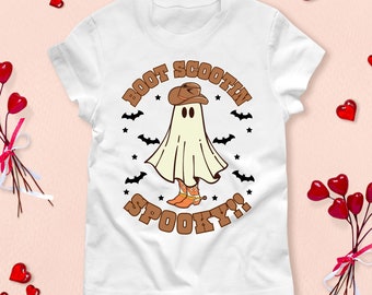Boot Scoot Spooky png, Western Ghost png, Retro Halloween Design, Cowboy Ghost png, Western Halloween Sublimation, Bat Design, Star Design