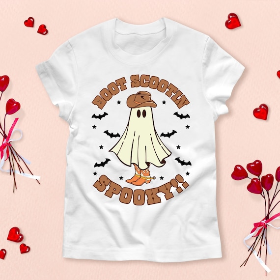 Boot Scoot Spooky png, Western Ghost png, Retro Halloween Design, Cowboy Ghost png, Western Halloween Sublimation, Bat Design, Star Design