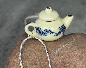 Miniature Teapot Necklace: Victorian Style Tea Lover Gift - Made in Canada