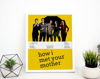 How I Met Your Mother Poster - High Quality Poster - Yellow Color Poster - Home Decor - Wall Art - Digital Movie-2005–2014 American TVSeries