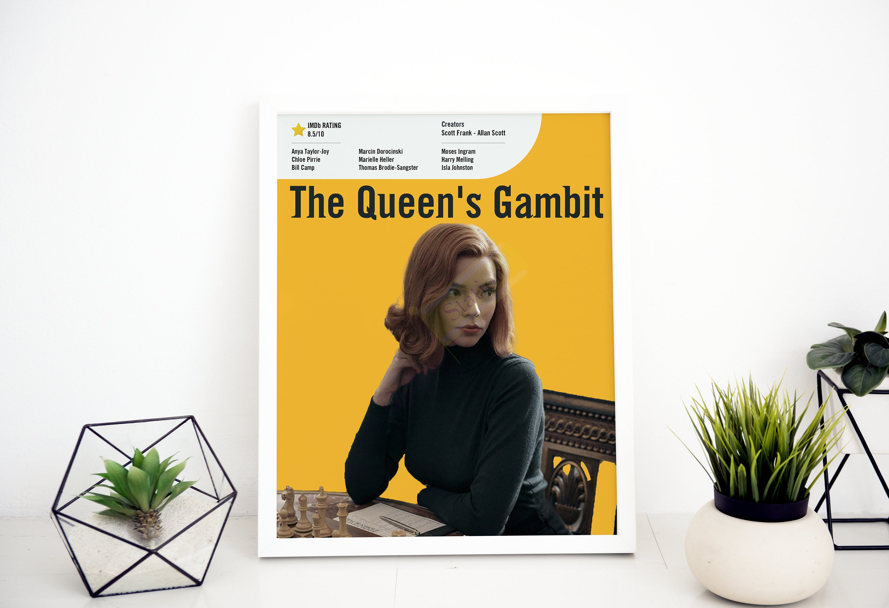 The Queen's Gambit Art Print Beth Harmon Room Decor -  Finland