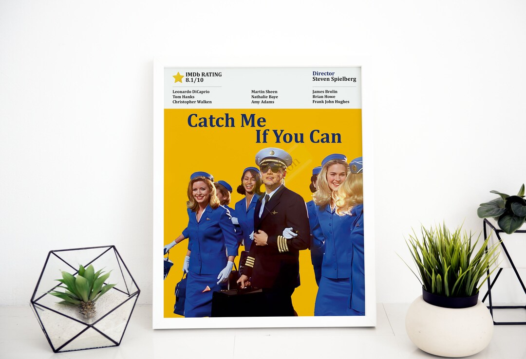 Catch Me If You Can Poster - High Quality Poster - Orange Color Poster