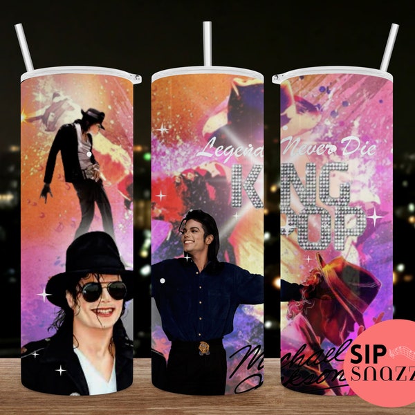 Michael Jackson Lover Inspired Tumbler, 20oz Skinny Tumbler, Straight, 20 oz. Designs, Michael png, Sublimation, tumbler designs, PNG file,