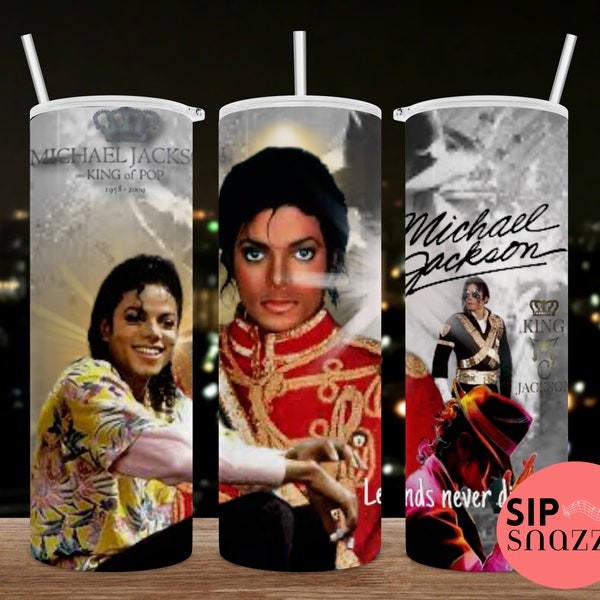 Michael Jackson Lover Inspired Tumbler, 20oz Skinny Tumbler, Straight, 20 oz. Designs, Michael png, Sublimation, tumbler designs, PNG file,