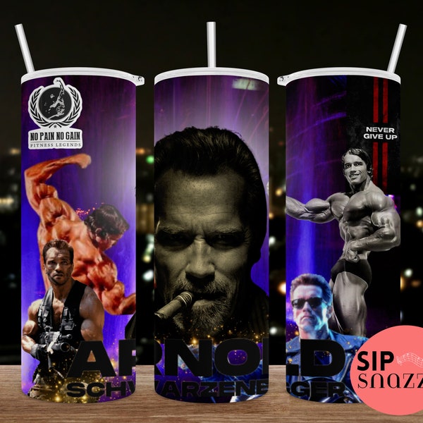 Arnold Lover Inspired Tumbler, 20oz Skinny Tumbler, Straight, 20 oz. Designs, Arnold png, Sublimation, tumbler designs, PNG file,