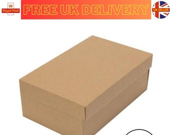 Shoe Boxes Storage Box Packing Shipping Postal Hamper Gift box Cartons - Kraft Brown