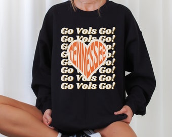 Go Vols Go University of Tennessee Crewneck Sweatshirt, UT Sweatshirt, Tennessee Vols Sweatshirt, Cute Tennessee Football Gameday Sweatshirt