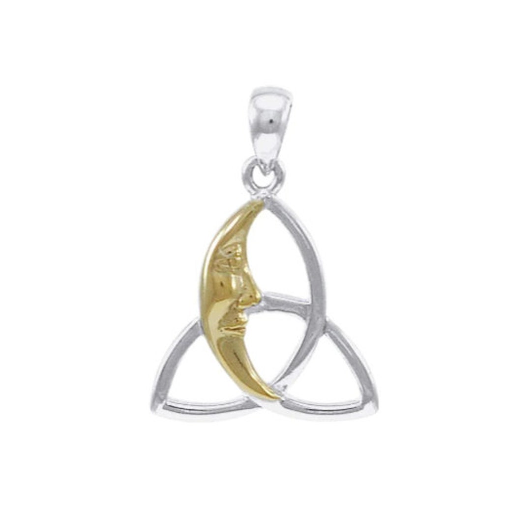 Gaelsong Celtic Irish Jewelry Moon Triquetra Pendant Celtic Necklace ...