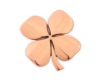 Exclusively Irish 4 Leaf Clover Wall Art Hanging -Solid Pewter-  Copper Plated - Gold - Polished brass - Satin Nickel