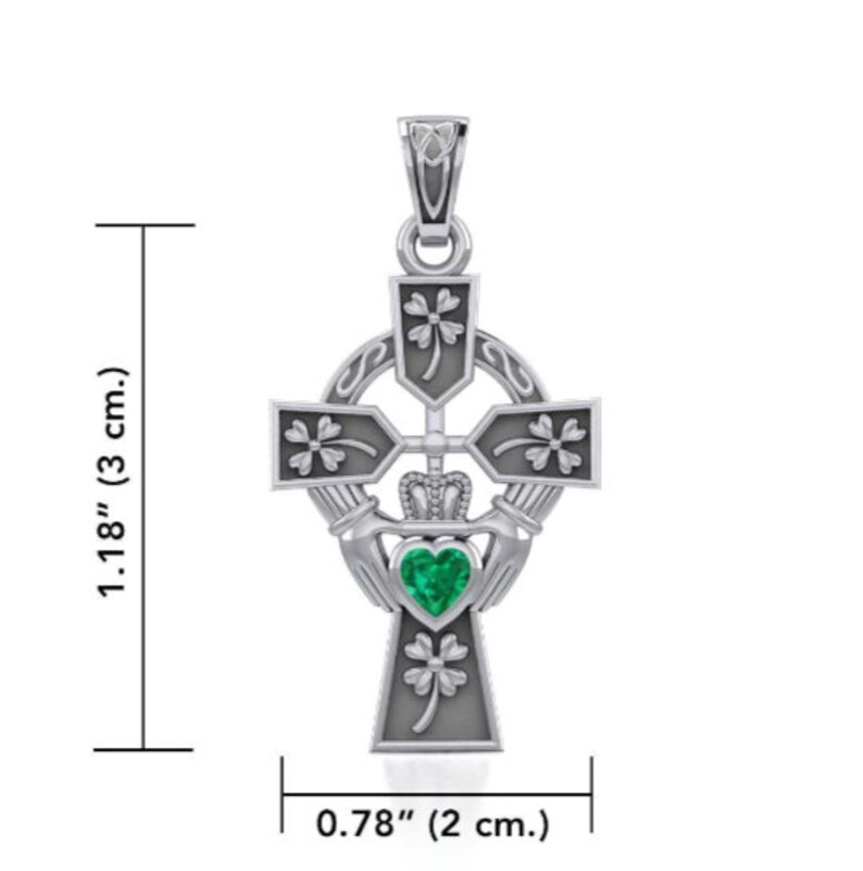 Gaelsong Irish Jewelry Claddagh Cross With Lucky Four Leaf Clover ...