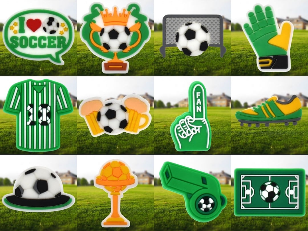 Soccer Jibbitz for Crocs I Love Soccer Shoe Charms Goal Custom Etsy