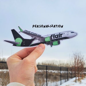 Personalizable Flair Airplane Stickers - Vinyl sticker, Canadian airline