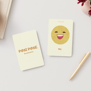 Carte delle emozioni per bambini - Design con emoticon - Set stampabile formato A6