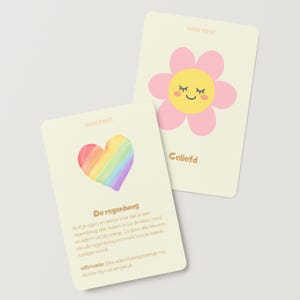 Tarjetas de atención plena y emociones para niños: paquete de tarjetas imprimibles A6 (Respiración + Sentimientos)