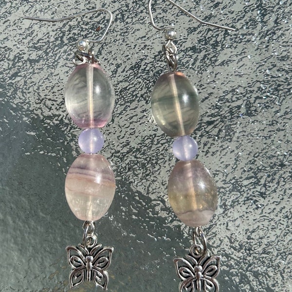 Flourite Butterfly Earrings