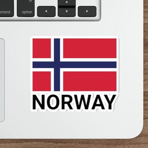 Norwegian Flag Sticker: Norway Travel Decal, Laptop Vinyl