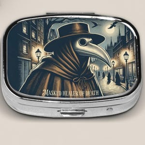 Pill Case For Travel purse And Pocket, Plague Doctor Pill Box,