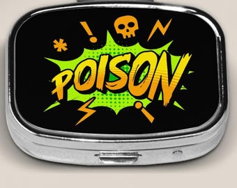 Pastillero de viaje divertido: pequeño pastillero de bolsillo