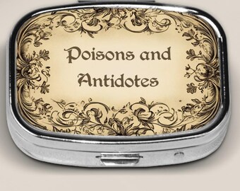 Mini Pill Box: Travel Pocket Pill Case, Iron Plating