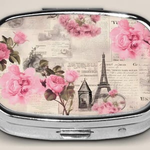 Pill Box For Travel Purse And Pocket, Vintage Pill Case