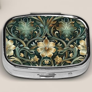 Pill Box For Purse and Pocket, Floral Pill Case, Gift Ideas