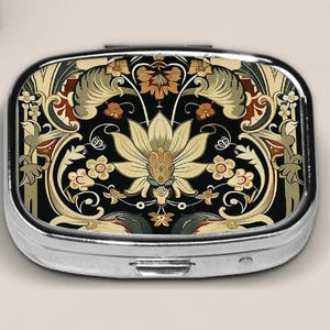 Art Nouveau Pill Case, Travel Pill Case For Pocket And Purse, Cute Pill Box