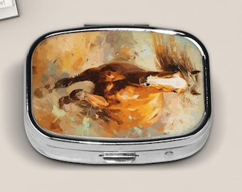 Pastillero para amantes de los caballos: pastillero de viaje estilo Western
