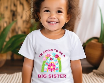 I'm going to be a big sister t shirt for Baby, Rainbow Big Sister