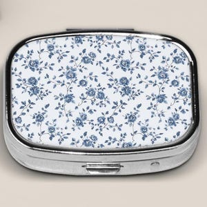 Cute Pill Box For Purse Pocket And Travel, Cottagecore Floral Pill Case Gifts