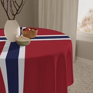 Norwegian Flag Tablecloth, 17th Of May, Norwegian American Ancestors