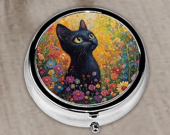 Pastillero para gatos: organizador de pastillas redondo de viaje