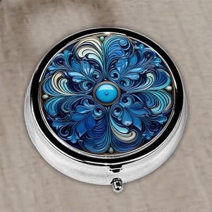 Art Nouveau Pill Box, Pill Case For Purse and Pocket, Gift Ideas