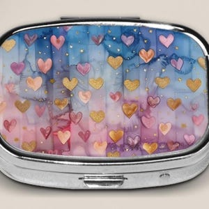 Small Pill Case: Hearts Travel Accessory