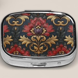 Travel Pill Box For Purse And Pocket, Cute Pill Case, Metal Pill Box, Small Pill Box