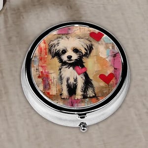 Cute Pill Box Vintage Dog Lover Gift, Gift Ideas