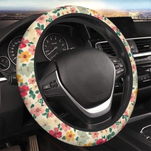 Flower Car Steering Wheel Cover