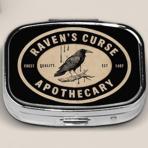 Small Pill Box For Pocket And Purse, Poison Pill Case For Medicine and Vitamins, Gift Ideas, Travel Accessories