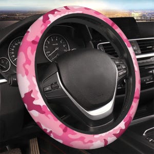 Steering Wheel Cover Camo Pink